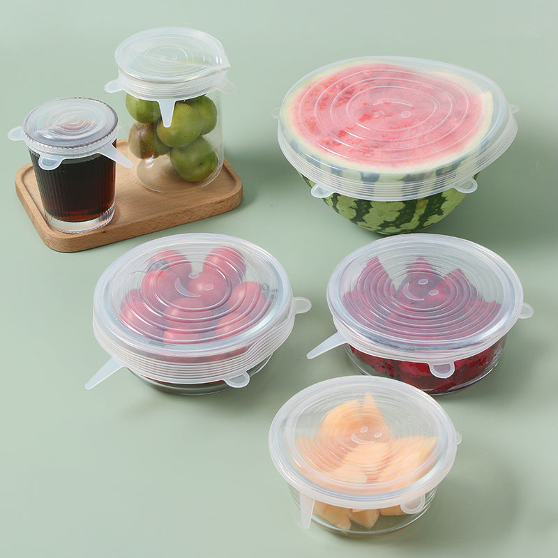 Reusable Stretch Silicone Lids Set